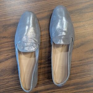 J.crew Leather Silver Loafers for Women